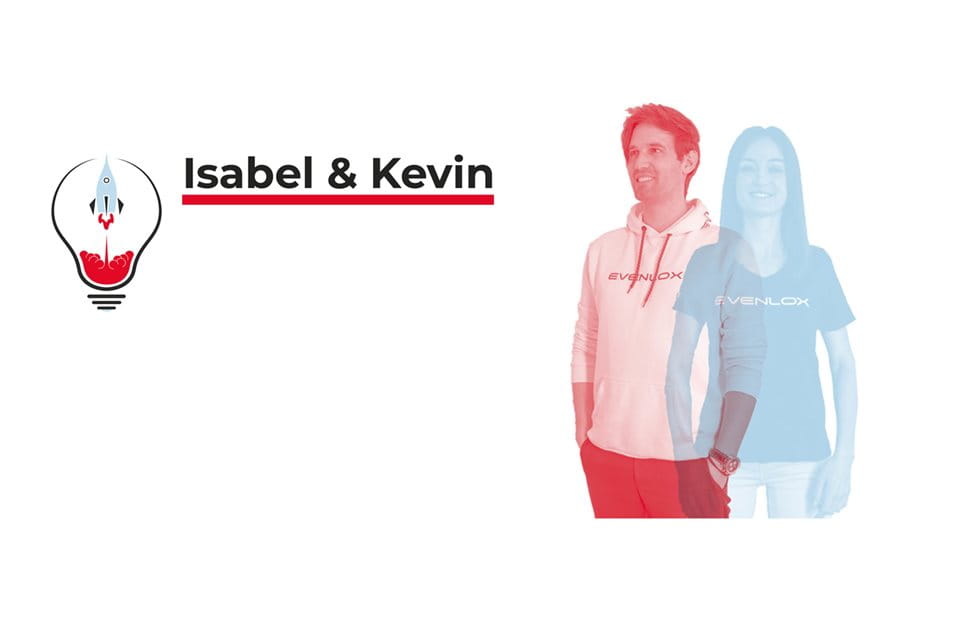 Porträtbild von Isabel und Kevin vom Start-up Evenlox.