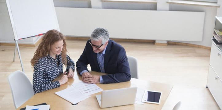 Female student in a meeting Female student in a meeting
