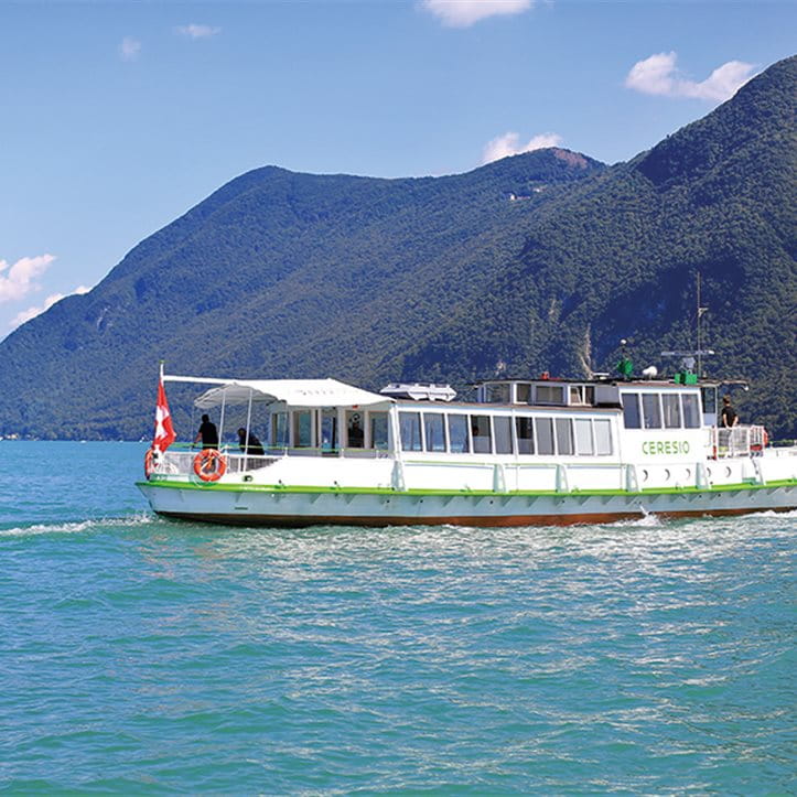 Ship on Lake Lugano
