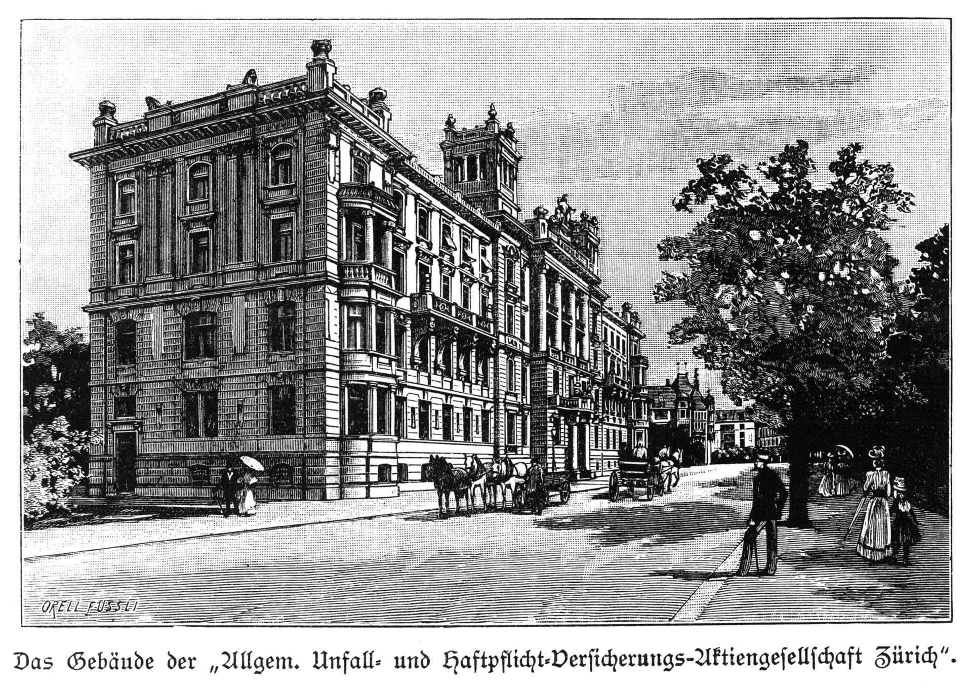 1901: Bau des Hauptsitzes am Mythenquai